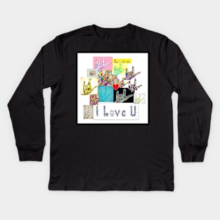 ASL I Love You Medley Kids Long Sleeve T-Shirt